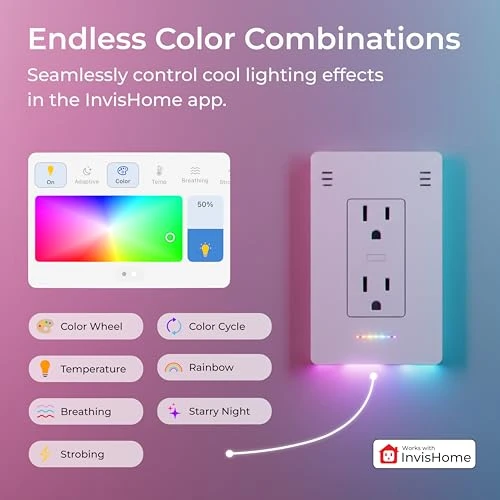Smart Outlet with RGB Night Light — Smart Plug, Intecular