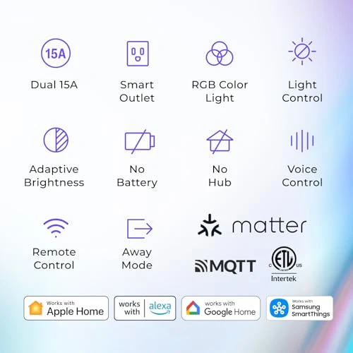 Smart Outlet with RGB Night Light — Smart Plug, Intecular