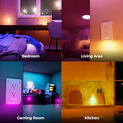 Smart Outlet with RGB Night Light — Smart Plug, Intecular