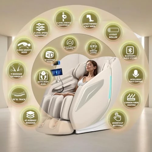 4D Massage Chair Full Body Zero Gravity Recliner — Massage Chairs, HealthRelife
