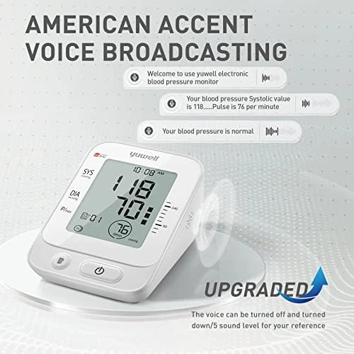 Blood Pressure Monitor with Large Upper Arm Cuff — Blood Pressure Monitor, Yuwell