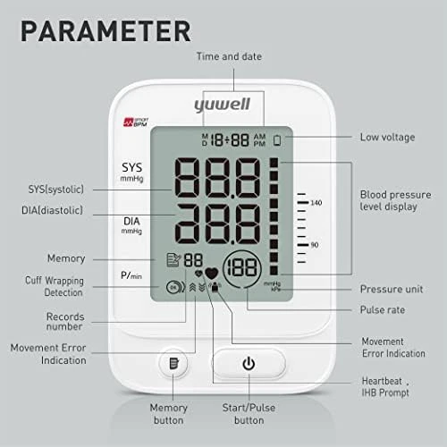 Blood Pressure Monitor with Large Upper Arm Cuff — Blood Pressure Monitor, Yuwell