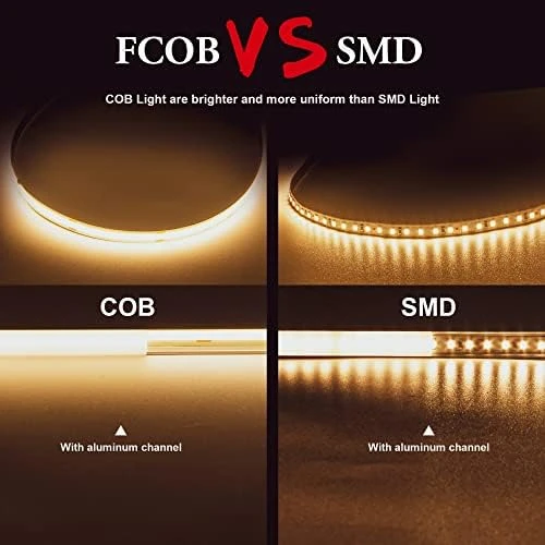 COB LED Strip Lights 9.84ft, 3000K Warm White, DC24V, CRI93+, Bluetooth App Control, Dimmable — LED Strip Lights, AUZIWE