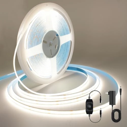 COB LED Strip Lights 9.84ft, 3000K Warm White, DC24V, CRI93+, Bluetooth App Control, Dimmable — LED Strip Lights, AUZIWE