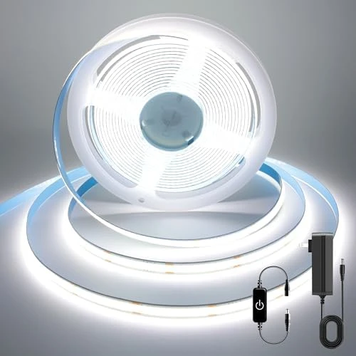 COB LED Strip Lights 9.84ft, 3000K Warm White, DC24V, CRI93+, Bluetooth App Control, Dimmable — LED Strip Lights, AUZIWE