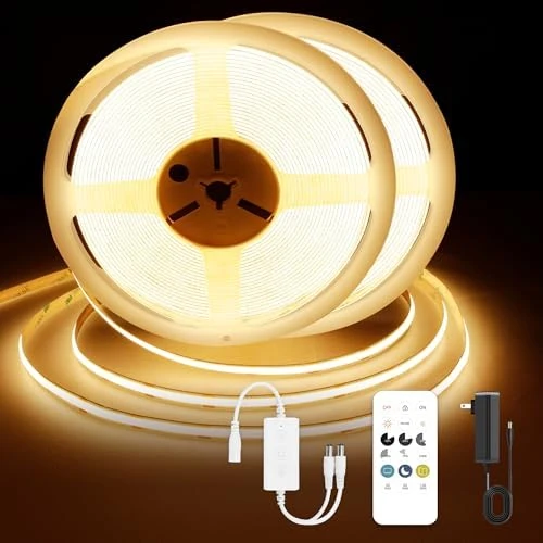 COB LED Strip Lights 9.84ft, 3000K Warm White, DC24V, CRI93+, Bluetooth App Control, Dimmable — LED Strip Lights, AUZIWE