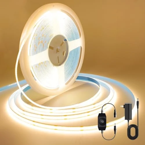 COB LED Strip Lights 9.84ft, 3000K Warm White, DC24V, CRI93+, Bluetooth App Control, Dimmable — LED Strip Lights, AUZIWE