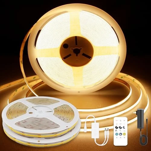 COB LED Strip Lights 9.84ft, 3000K Warm White, DC24V, CRI93+, Bluetooth App Control, Dimmable — LED Strip Lights, AUZIWE