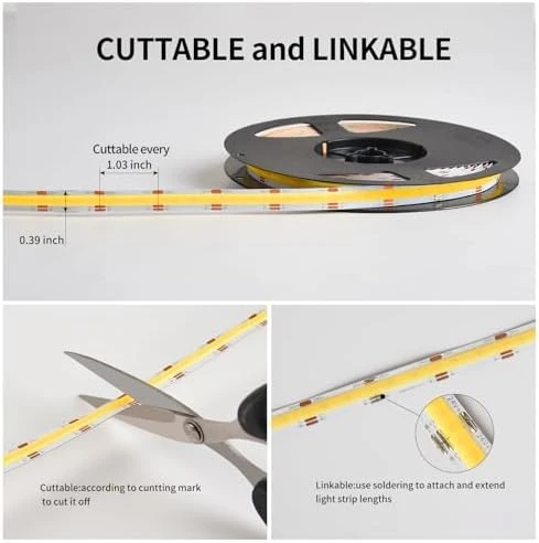 COB LED Strip Lights, Tunable White 2700K-6500K — LED Strip Lights, HAGILE