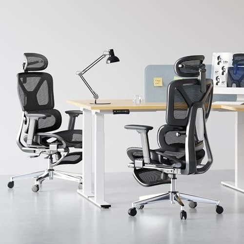 Ergonomic Office Chair with Footrest — Smart Chairs, FLEXISPOT