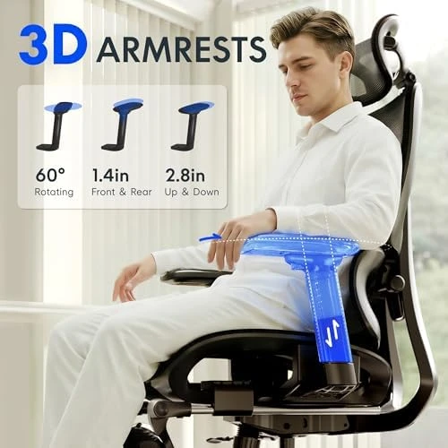 Ergonomic Office Chair with Footrest — Smart Chairs, FLEXISPOT
