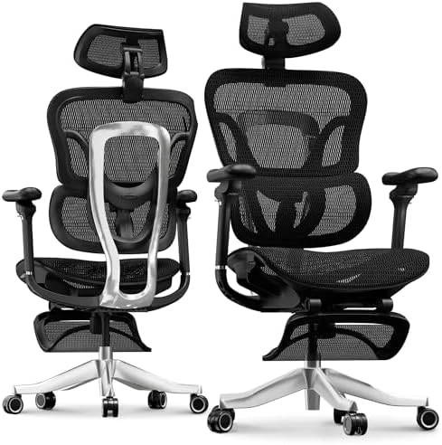 Ergonomic Office Chair with Footrest — Smart Chairs, FLEXISPOT