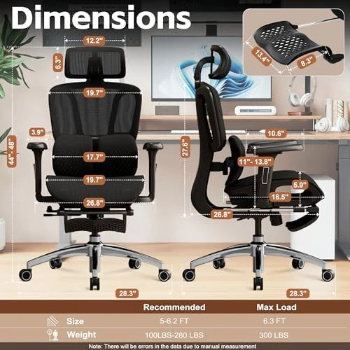 Ergonomic Office Chair with Footrest — Smart Chairs, Vonesse