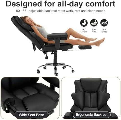 Ergonomic Office Chair with Heated Massage Function — Massage Chairs, ALYEEPLOR