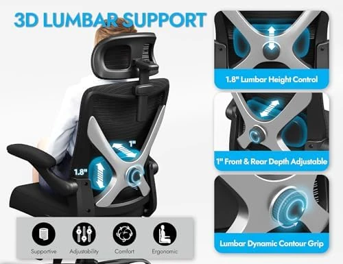 Ergonomic Office Chair - X-Shaped Computer Desk Chair Comfy — Smart Chairs, Ergalithic