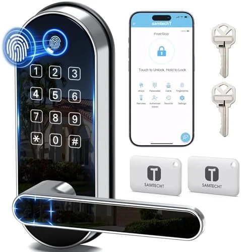 Fingerprint Smart Lock with Handle & Keypad — Smart Lock, samtechT