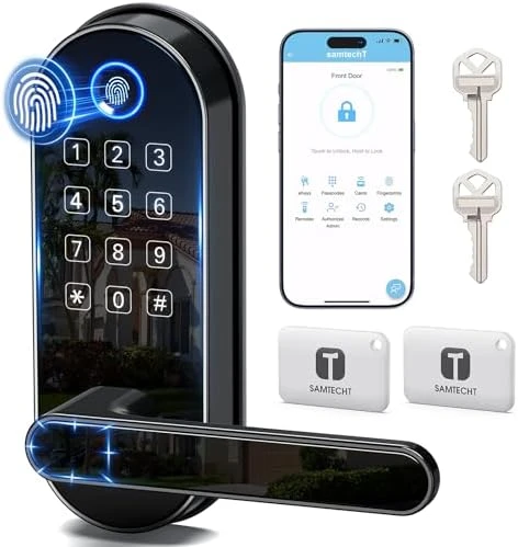 Fingerprint Smart Lock with Handle & Keypad — Smart Lock, samtechT