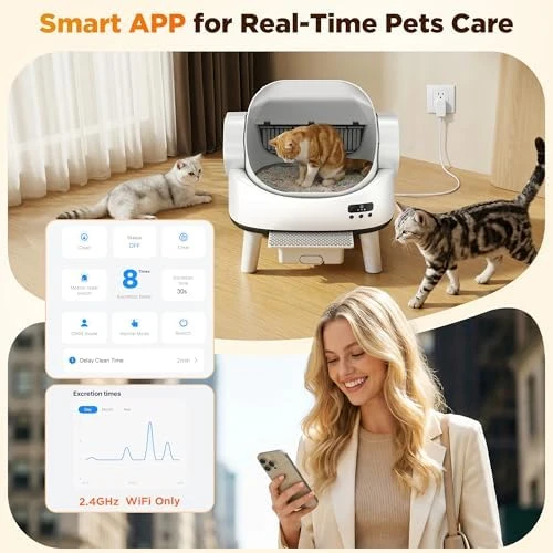 Self-Cleaning Cat Litter Box — Self-Cleaning Litter Box, Linvivon