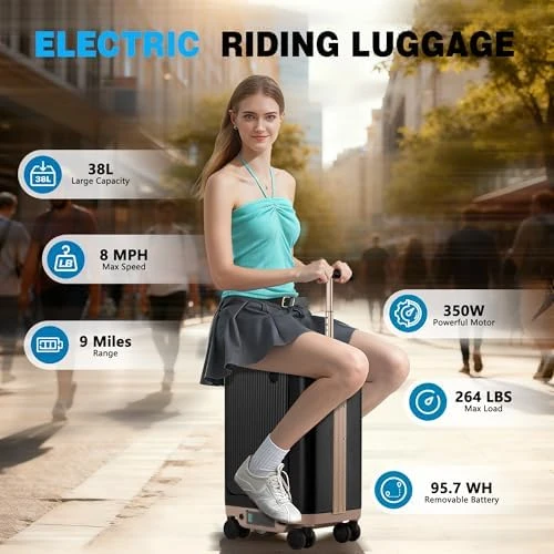 Smart Electric Rideable Suitcase Scooter — Electric Scooter, Pirtecin