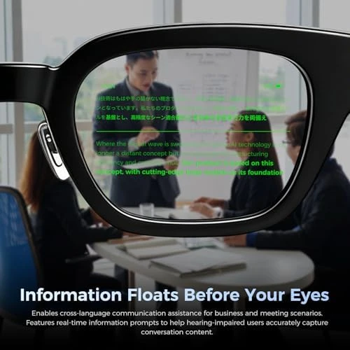 Smart Glasses with Camera & AR Display, Invisible Teleprompter & 268-Language Real-Time Translation — Smart Glasses, Domars