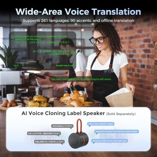 Smart Glasses with Camera & AR Display, Invisible Teleprompter & 268-Language Real-Time Translation — Smart Glasses, Domars