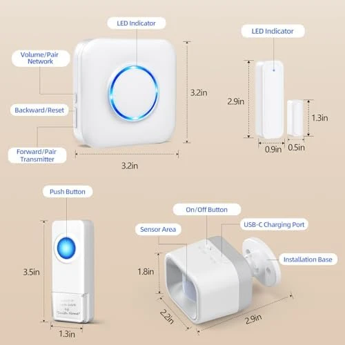 Smart Motion Detector Kit with Phone Alerts and Gateway Hub — Motion Sensor, Saturise