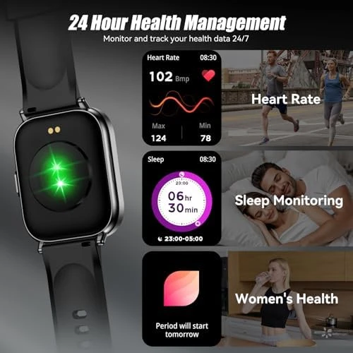 Smart Watch with 2.01" HD Touchscreen, Bluetooth Calling, 120+ Sports Modes, 24/7 Heart Rate & Sleep Monitoring, IP67... — Fitness Tracker, ganopterygon