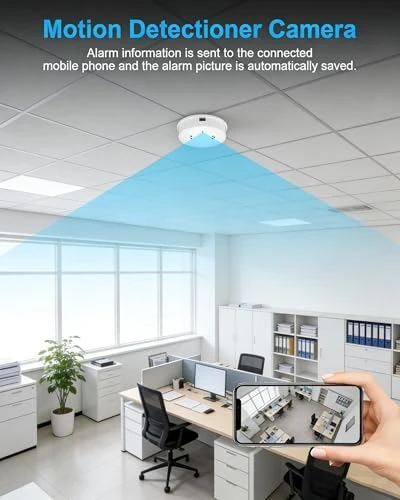 WiFi Hidden Camera in Smoke Detector — Security Camera, DAIFAC