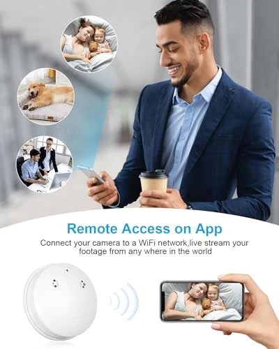 WiFi Hidden Camera in Smoke Detector — Security Camera, DAIFAC