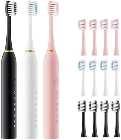 3 Pack Sonic Electric Toothbrush Set — Electric Toothbrush, Dnil