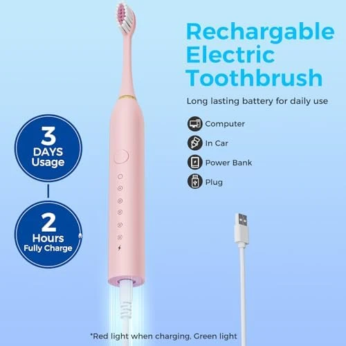 3 Pack Sonic Electric Toothbrush Set — Electric Toothbrush, Dnil