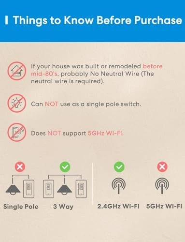 3 Way Smart Dimmer Switch Kit — Smart Switch, meross