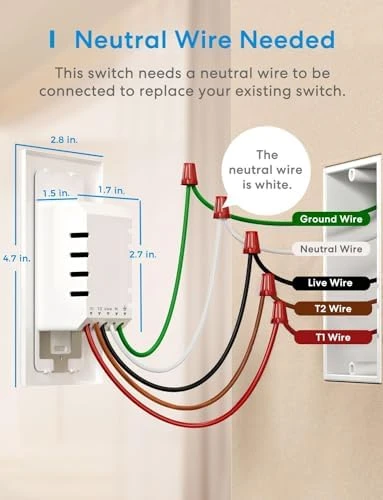 3 Way Smart Dimmer Switch Kit — Smart Switch, meross