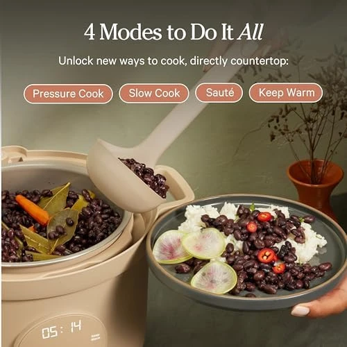 6 Qt Ceramic Nonstick Multicooker & Pressure Cooker with Touchscreen Controls & Auto Steam Release — Multicooker, Our Place