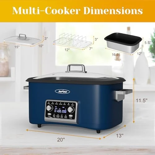 8QT Digital Multi-Cooker Food Warmer — Multicooker, SUNVIVIPRO