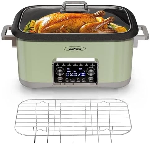 8QT Digital Multi-Cooker Food Warmer — Multicooker, SUNVIVIPRO