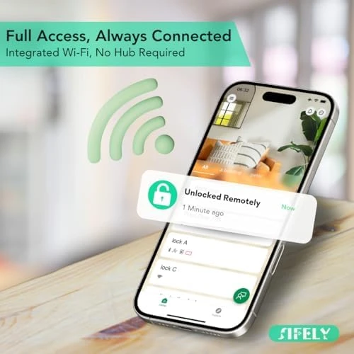 Built-in WiFi Fingerprint Smart Deadbolt with Keypad — Smart Lock, Sifely