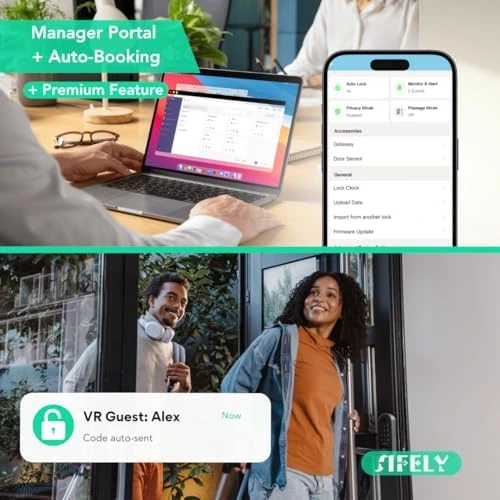 Built-in WiFi Fingerprint Smart Deadbolt with Keypad — Smart Lock, Sifely