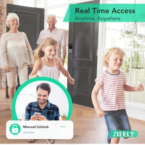 Built-in WiFi Fingerprint Smart Deadbolt with Keypad — Smart Lock, Sifely