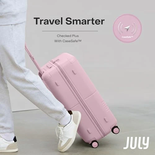 Checked Plus with CaseSafe - 28.75" Built in Tracking, Airline Approved Check In Luggage with Wheels, Rolling Suitcase -... — Smart Luggage, July