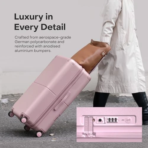 Checked Plus with CaseSafe - 28.75" Built in Tracking, Airline Approved Check In Luggage with Wheels, Rolling Suitcase -... — Smart Luggage, July