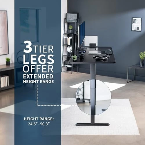 Electric Dual Motor Sit Stand Desk — Standing Desk, VIVO