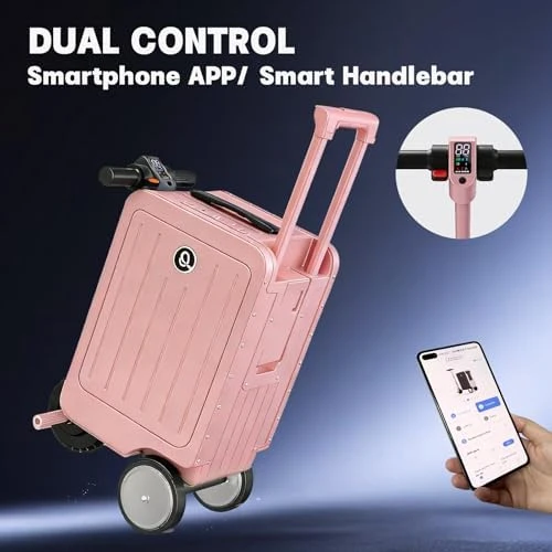 Electric Scooter Suitcase Smart Rideable Luggage 20" Motorized Suitcase — Smart Luggage, ZYATKSML