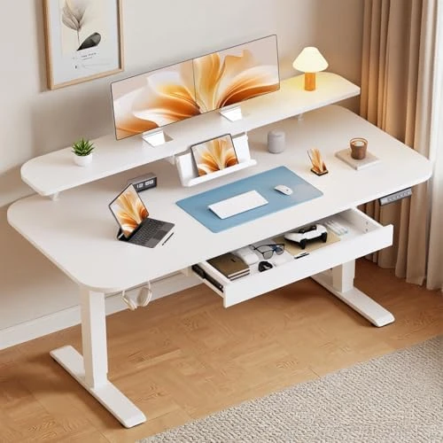 Electric Standing Desk with Drawers — Standing Desk, GTPLAYER