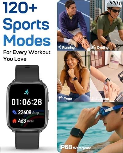 Fitness Tracker with 24/7 Heart Rate & Blood Pressure Monitor, Blood Oxygen & Sleep Tracker — Fitness Tracker, MorePro