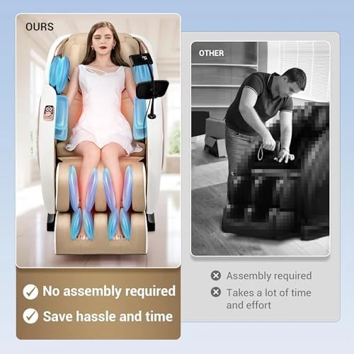 Full Body Massage Chair with Heat, Zero Gravity Shiatsu, Foot Massage, Bluetooth, USB, Touch Screen Controller — Massage Chairs, Mazzup