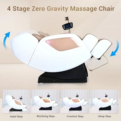 Full Body Massage Chair with Heat, Zero Gravity Shiatsu, Foot Massage, Bluetooth, USB, Touch Screen Controller — Massage Chairs, Mazzup