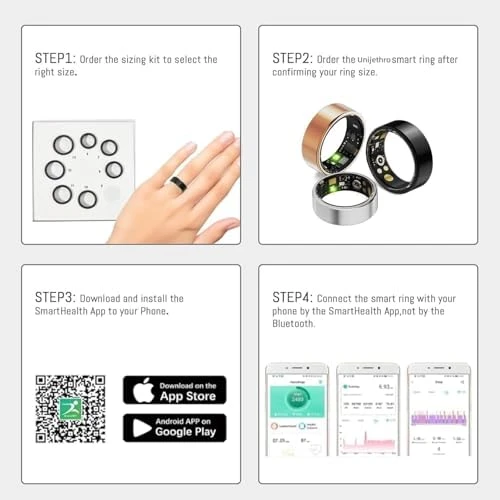 Health Tracker Ring — Smart Ring, Oucscru