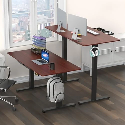 Height Adjustable Standing Desk with Drawer and Memory Preset — Standing Desk, SHW