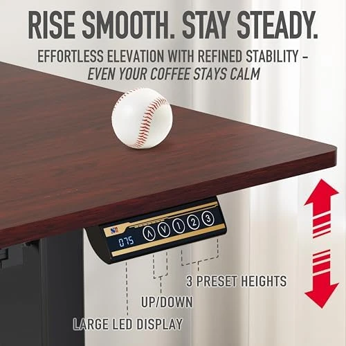 Height Adjustable Standing Desk with Drawer and Memory Preset — Standing Desk, SHW